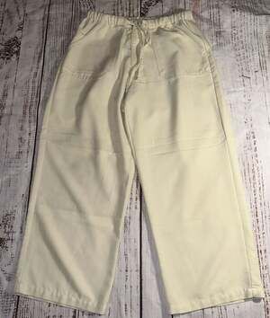 Island Winds Women's Off-White Pull-On Cropped Wide-Leg Pants-S